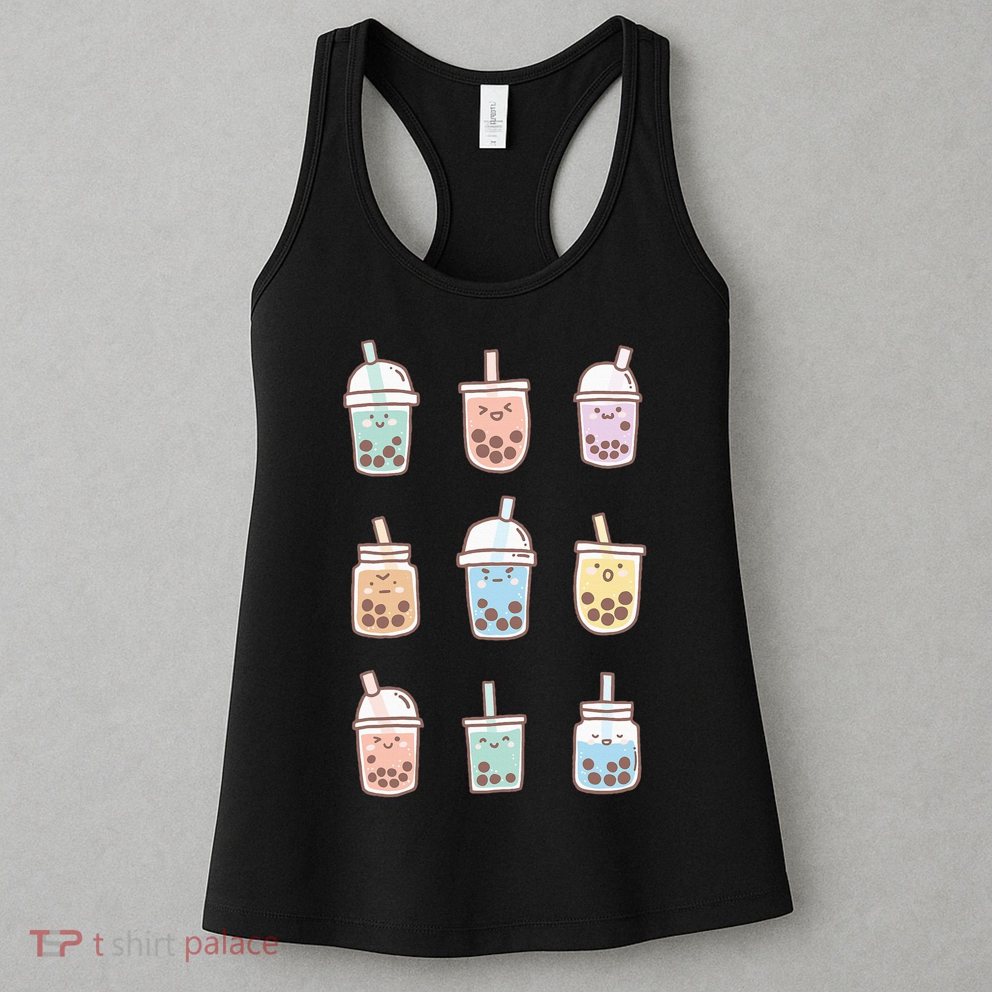 Cute Kawaii Boba Anime Bubble Tea Pastel Women's Tank Top