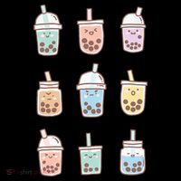 Cute Kawaii Boba Anime Bubble Tea Pastel Baby Bodysuit thumb 2