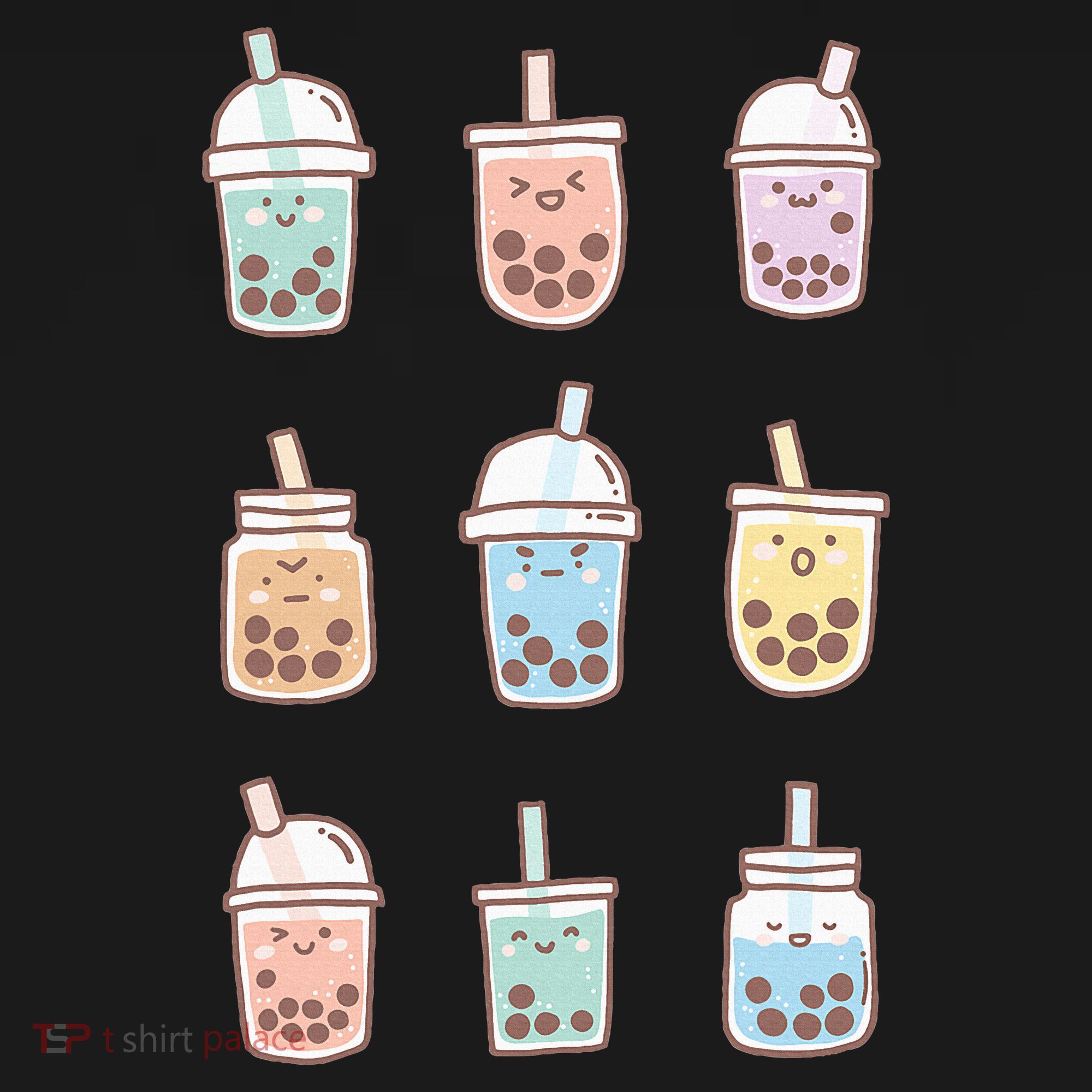 Cute Kawaii Boba Anime Bubble Tea Pastel Toddler Hoodie