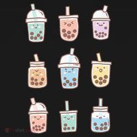 Cute Kawaii Boba Anime Bubble Tea Pastel Kids Hoodie thumb 5