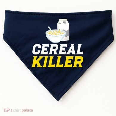Cereal Killer Breakfast Lover Funny USA-Made Doggie Bandana