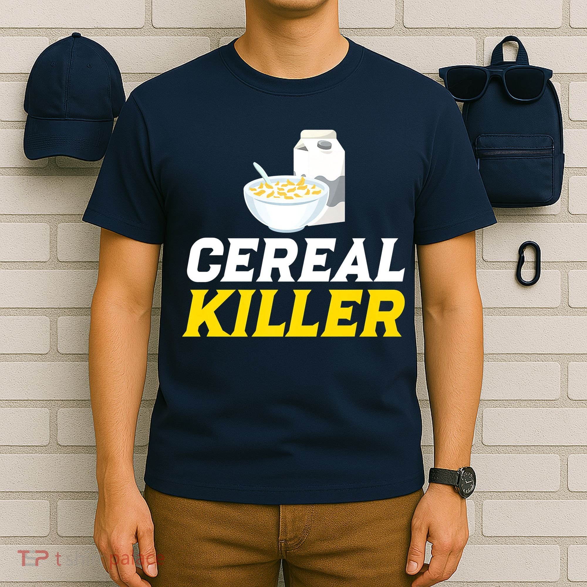 Cereal Killer Breakfast Lover Funny T-Shirt