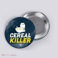 Cereal Killer Breakfast Lover Funny Button thumb 0