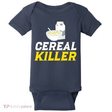 Cereal Killer Breakfast Lover Funny Baby Bodysuit