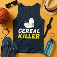 Cereal Killer Breakfast Lover Funny Tank Top thumb 4
