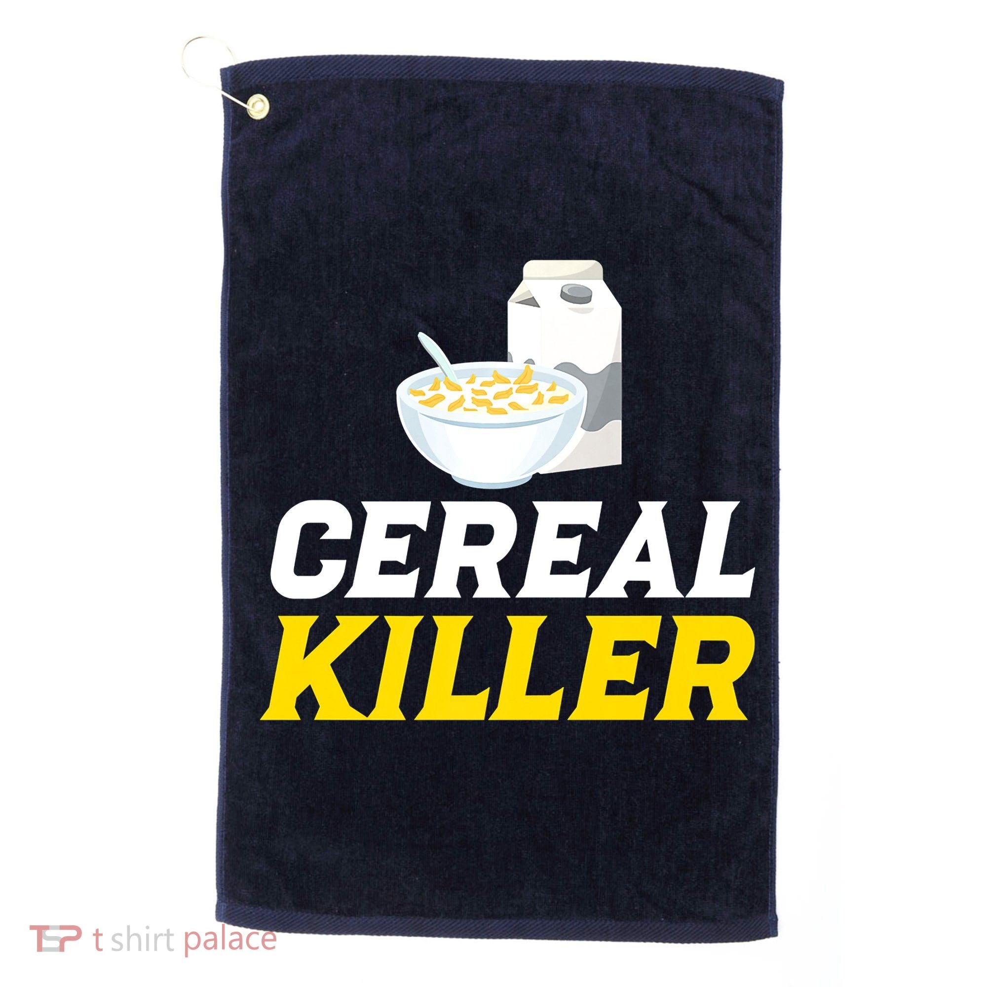 Cereal Killer Breakfast Lover Funny Golf Towel