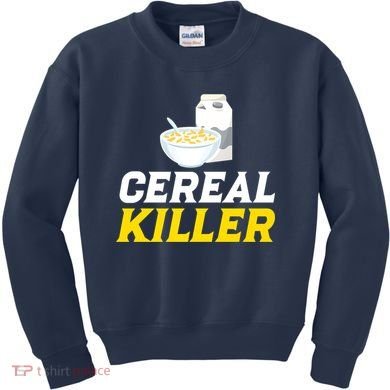Cereal Killer Breakfast Lover Funny Kids Sweatshirt