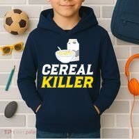 Cereal Killer Breakfast Lover Funny Kids Hoodie thumb 2
