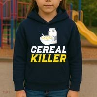 Cereal Killer Breakfast Lover Funny Kids Hoodie thumb 3