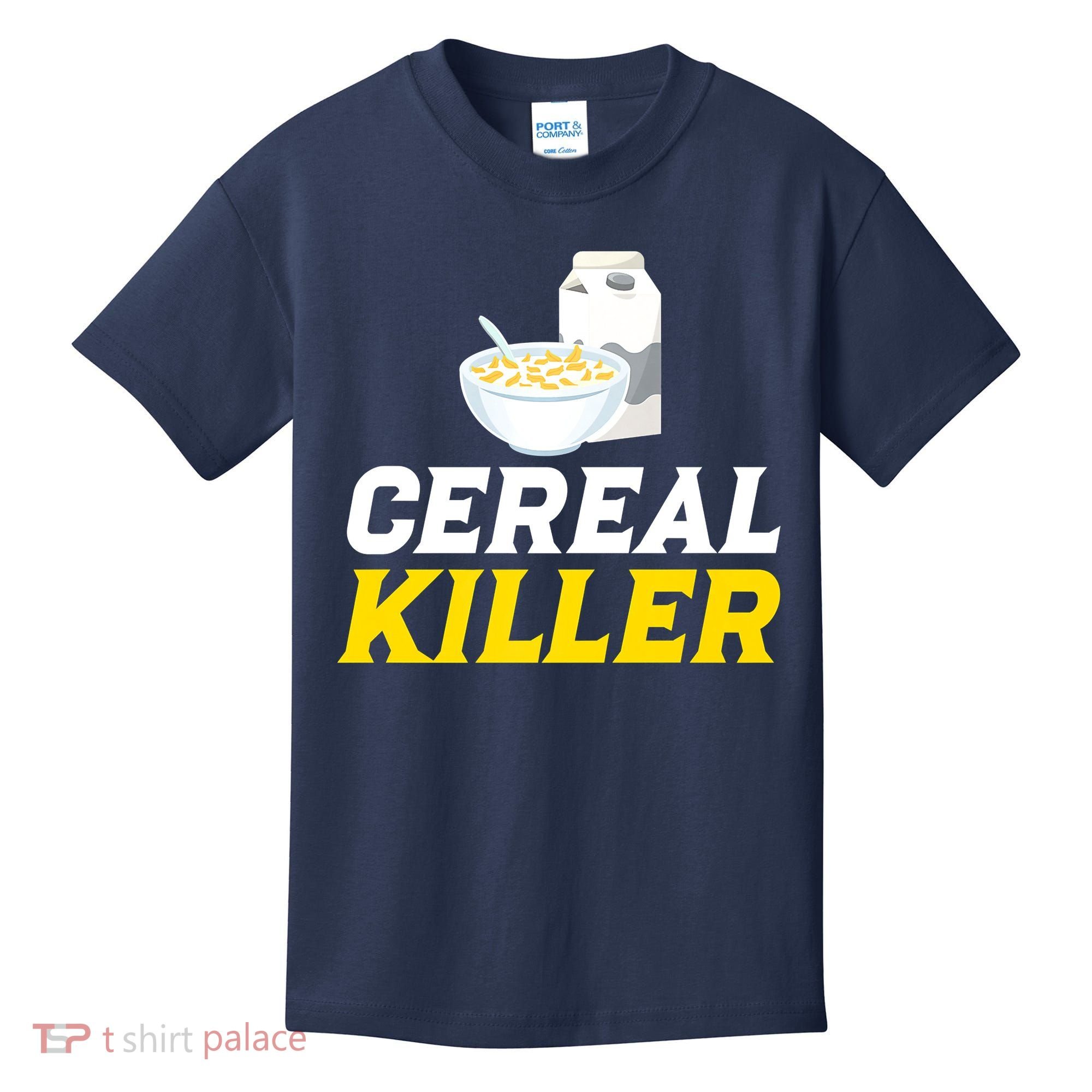 Cereal Killer Breakfast Lover Funny Kids T-Shirt