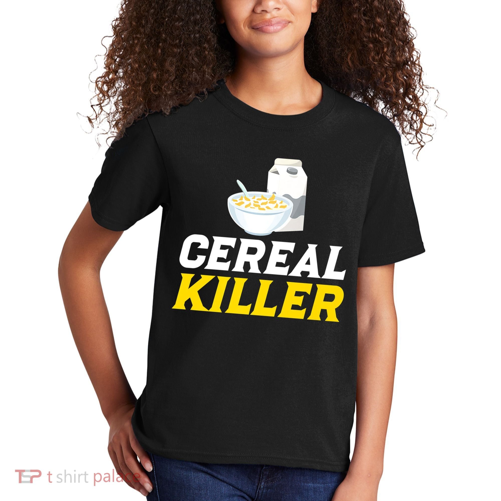Cereal Killer Breakfast Lover Funny Kids T-Shirt