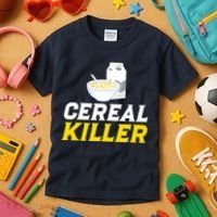 Cereal Killer Breakfast Lover Funny Kids T-Shirt thumb 3