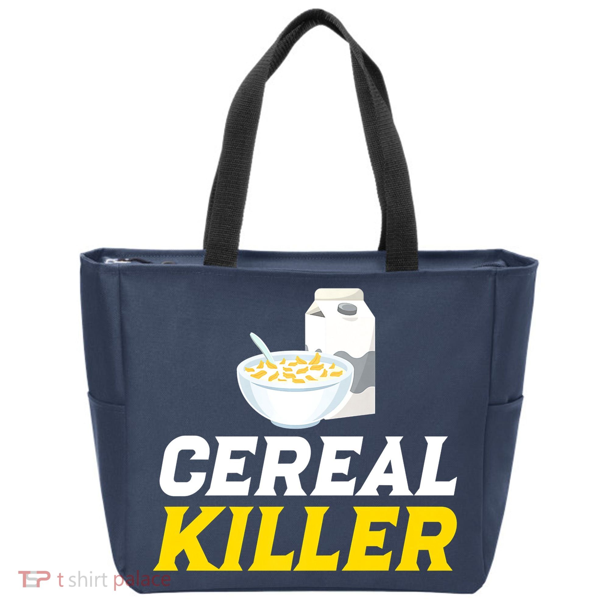 Cereal Killer Breakfast Lover Funny Tote Bag