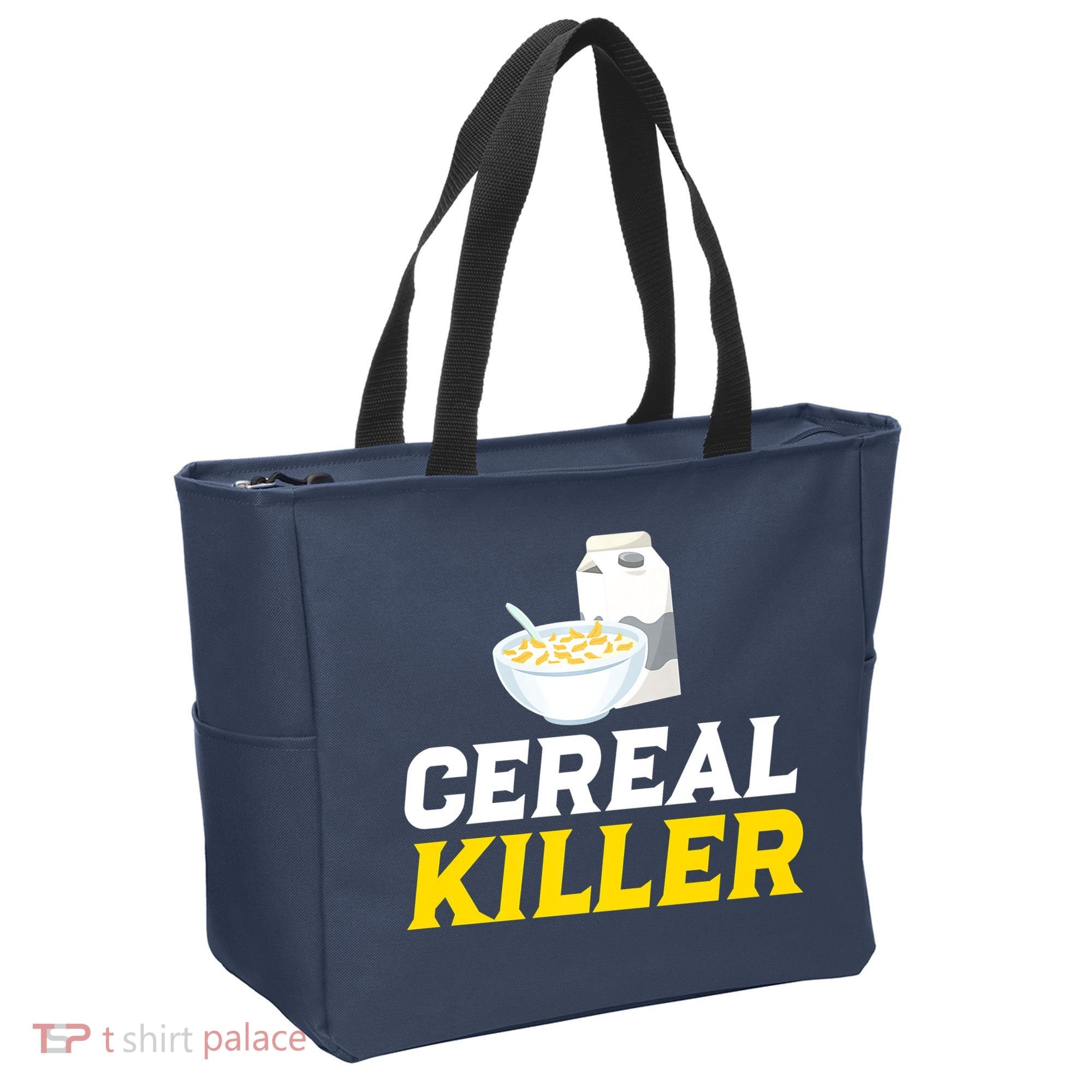 Cereal Killer Breakfast Lover Funny Tote Bag