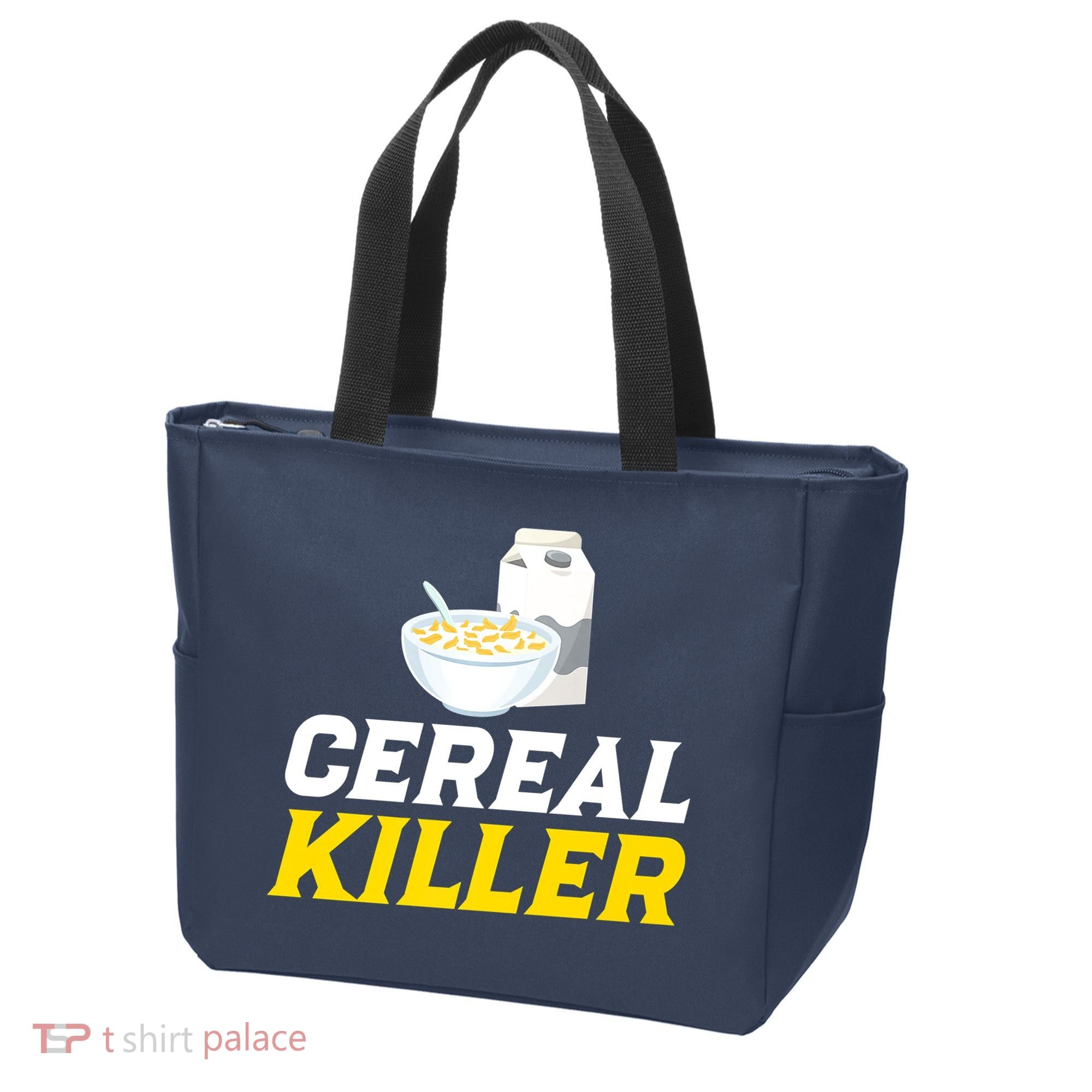 Cereal Killer Breakfast Lover Funny Tote Bag