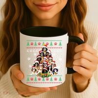 Cavalier King Charles Spaniel Christmas Tree Ugly Sweater Cool Gift Coffee Mug thumb 3