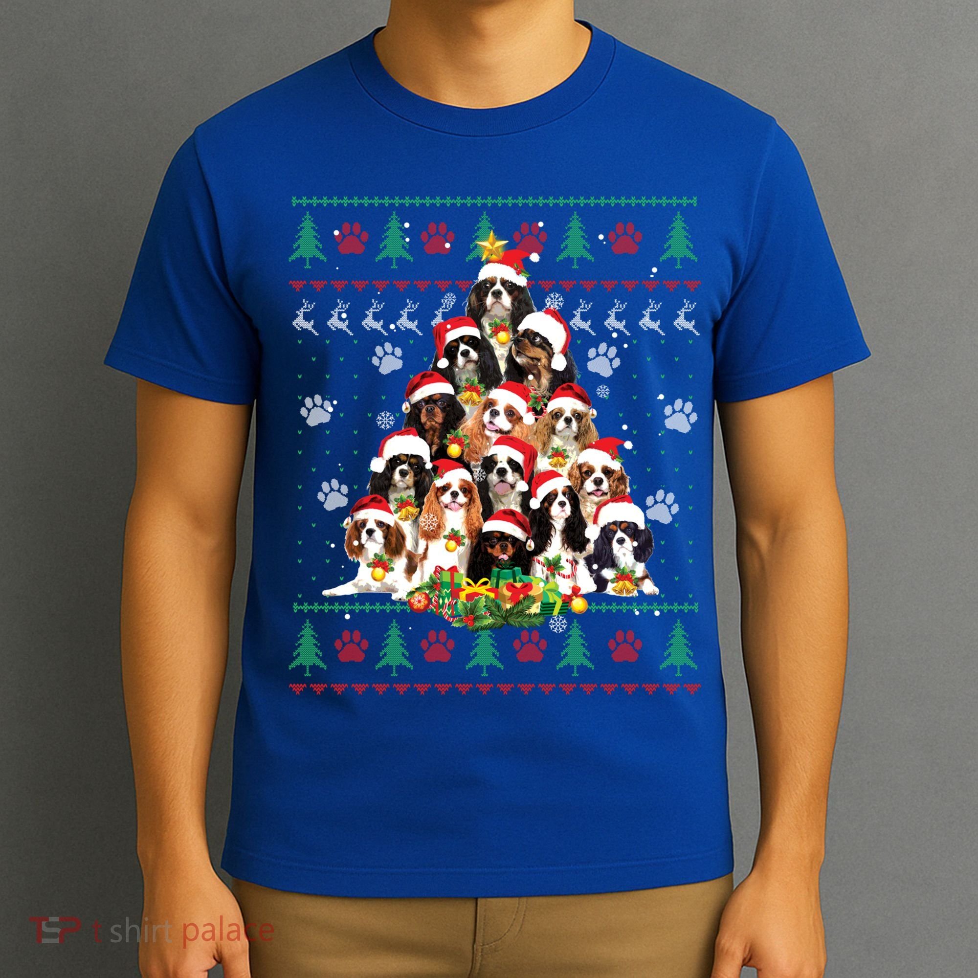 Cavalier King Charles Spaniel Christmas Tree Ugly Sweater Cool Gift T-Shirt