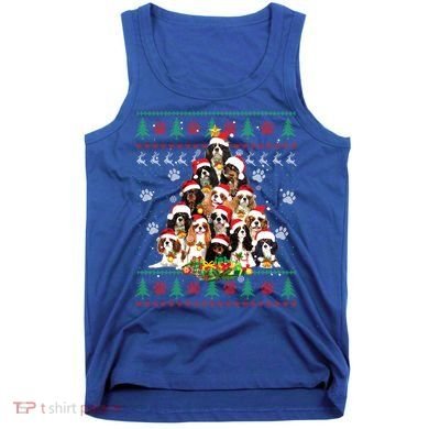 Cavalier King Charles Spaniel Christmas Tree Ugly Sweater Cool Gift Tank Top