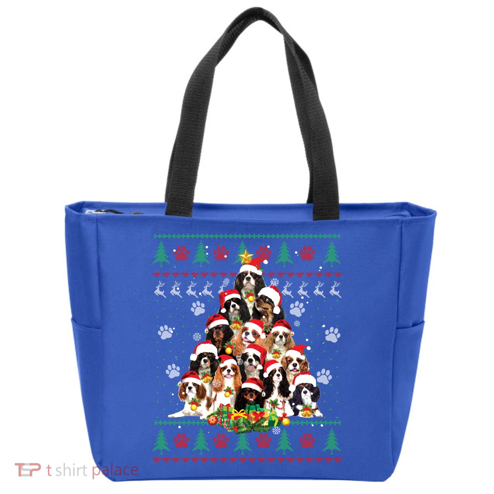 Cavalier King Charles Spaniel Christmas Tree Ugly Sweater Cool Gift Tote Bag