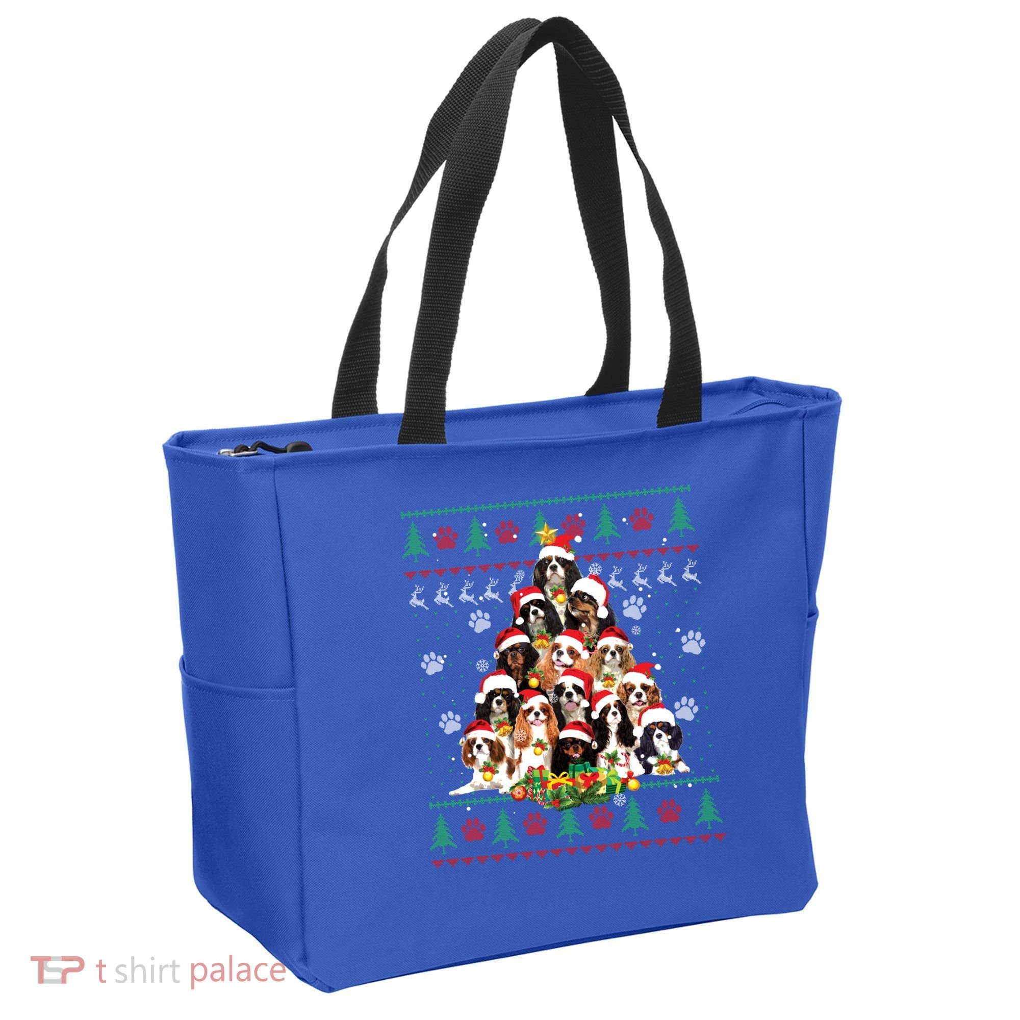 Cavalier King Charles Spaniel Christmas Tree Ugly Sweater Cool Gift Tote Bag