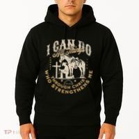 Cowboy Kneeling Cross Scripture Western Bible Verse Jesus Hoodie thumb 2