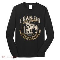 Cowboy Kneeling Cross Scripture Western Bible Verse Jesus Long Sleeve Shirt thumb 0