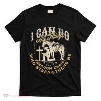 Cowboy Kneeling Cross Scripture Western Bible Verse Jesus T-Shirt thumb 0