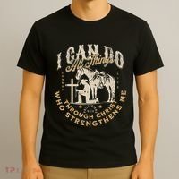 Cowboy Kneeling Cross Scripture Western Bible Verse Jesus T-Shirt thumb 3