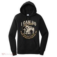 Cowboy Kneeling Cross Scripture Western Bible Verse Jesus Women's Hoodie thumb 0