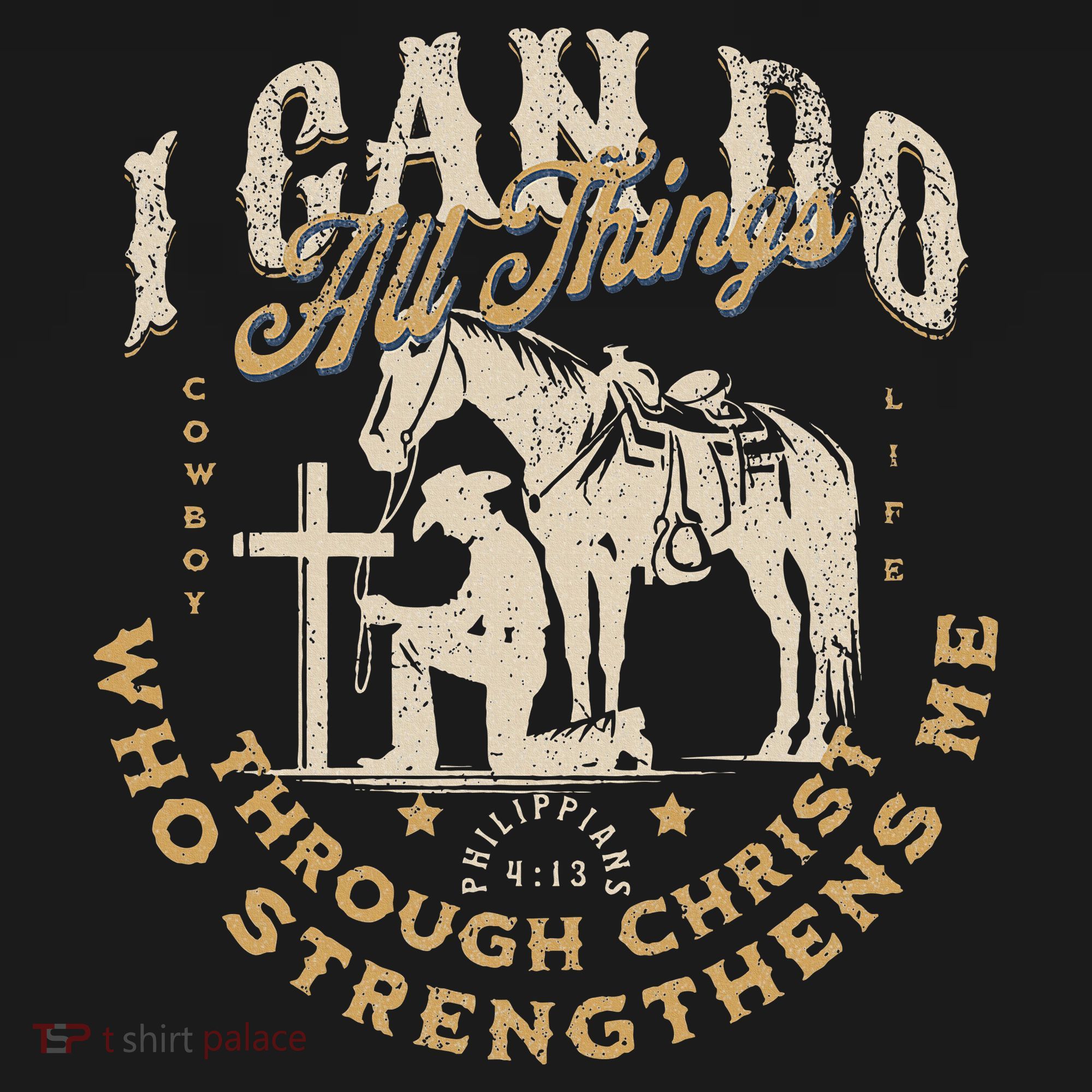Cowboy Kneeling Cross Scripture Western Bible Verse Jesus Kids Sweatshirt