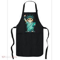 Cute Kawaii Cat Statue Of Liberty Nyc Apron thumb 0