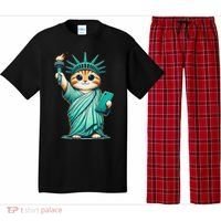 Cute Kawaii Cat Statue Of Liberty Nyc Pajama Set thumb 0