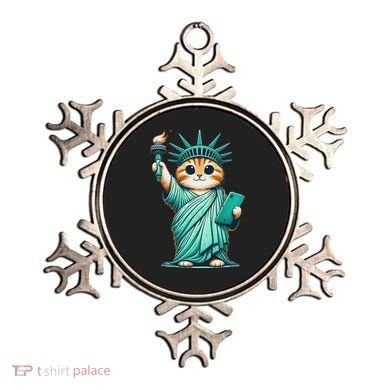 Cute Kawaii Cat Statue Of Liberty Nyc Ornament