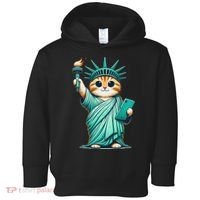 Cute Kawaii Cat Statue Of Liberty Nyc Toddler Hoodie thumb 0