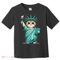 Cute Kawaii Cat Statue Of Liberty Nyc Toddler T-Shirt thumb 0