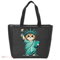 Cute Kawaii Cat Statue Of Liberty Nyc Tote Bag thumb 0