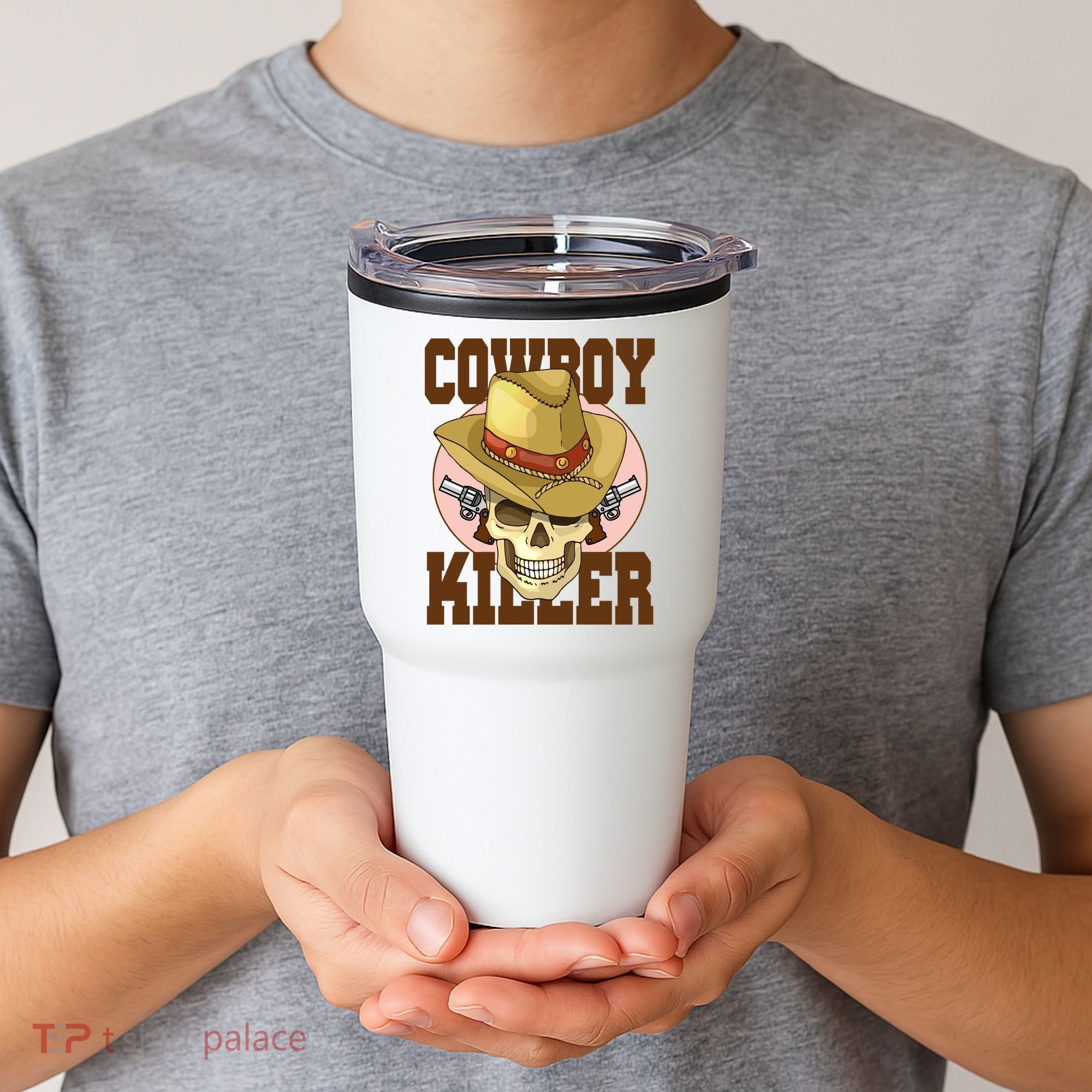 Cowboy Killer Country Skeleton Tumbler