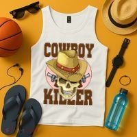 Cowboy Killer Country Skeleton Tank Top thumb 4