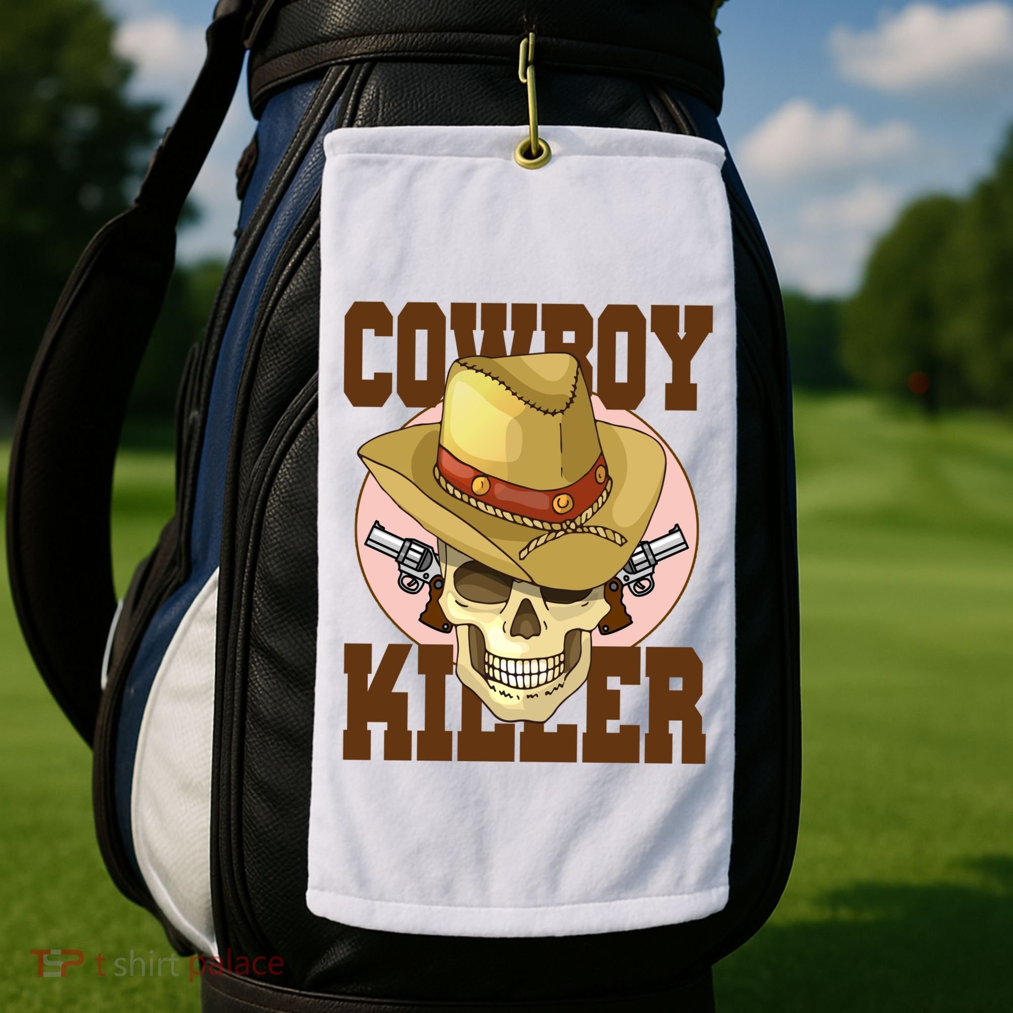 Cowboy Killer Country Skeleton Golf Towel