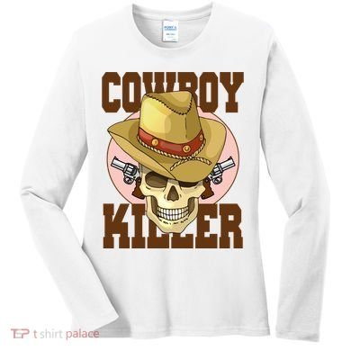 Cowboy Killer Country Skeleton Women's Long Sleeve Shirt