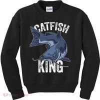 Catfish King Catfish Fishing Catfishing Kids Sweatshirt thumb 0