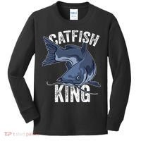 Catfish King Catfish Fishing Catfishing Kids Long Sleeve Shirt thumb 0