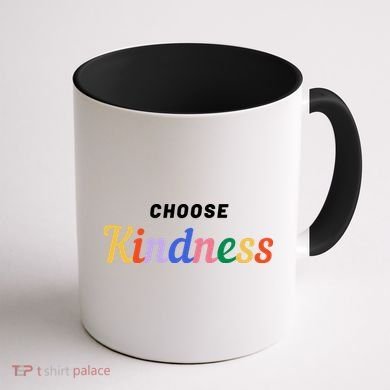 Choose Kindness Colorful Positive Quote Coffee Mug back