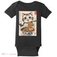 Cute Kawaii Cute Cat Ramen Anime Art For Cat Lovers Baby Bodysuit thumb 0