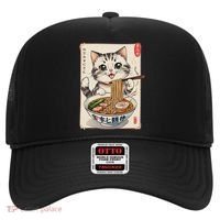 Cute Kawaii Cute Cat Ramen Anime Art For Cat Lovers Hat thumb 0