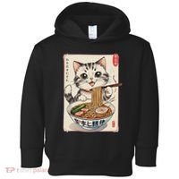 Cute Kawaii Cute Cat Ramen Anime Art For Cat Lovers Toddler Hoodie thumb 0