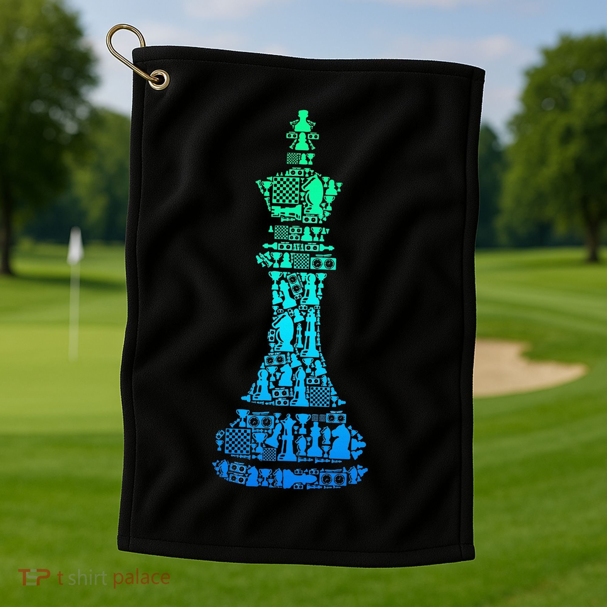 Chess King Golf Towel
