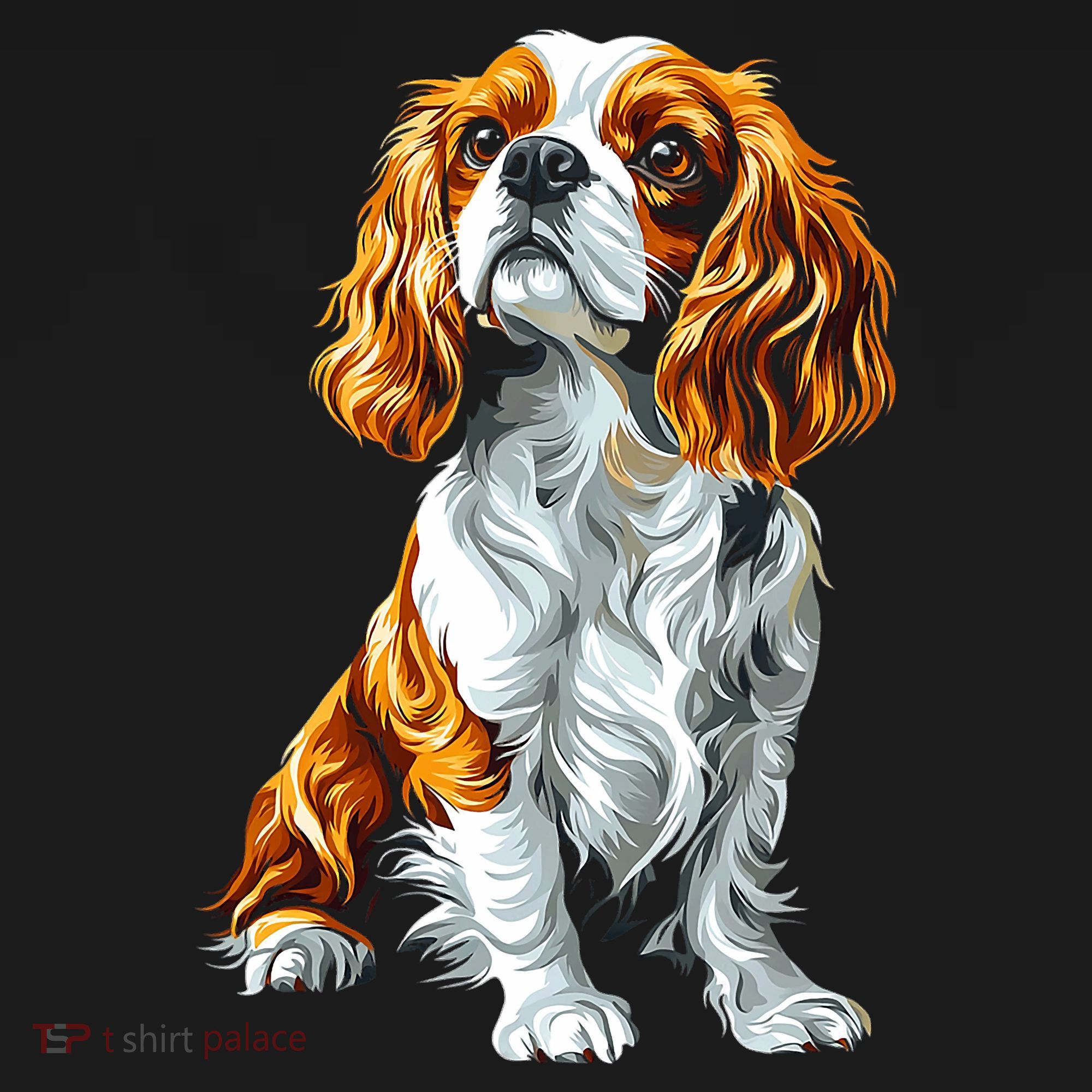 Cavalier King Charles Spaniel Dog Graphic Pet Artwork Doggie Tank