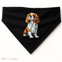 Cavalier King Charles Spaniel Dog Graphic Pet Artwork USA-Made Doggie Bandana thumb 0