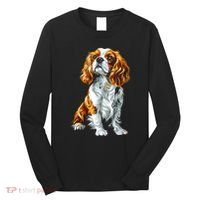 Cavalier King Charles Spaniel Dog Graphic Pet Artwork Long Sleeve Shirt thumb 0